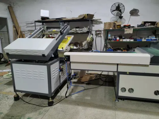 Impresora automática de serigrafía plana con máquina de curado UV para bolsas